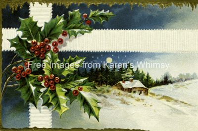 Clipart Images of Christmas 2 - Country Scene