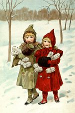 Free Christmas Clipart Images 8 - Children with Gifts