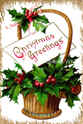 Free Christmas Clipart Images 12 -Basket of Holly
