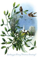 Free Images of Christmas 11 -Mistletoe and Church