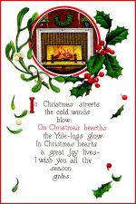 Free Images of Christmas 3 - Fireplace and Holly