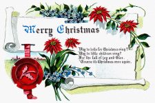 Images of Christmas Greetings 10 - Flowers and Scroll