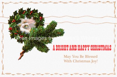 Images of Christmas Greetings 3 - Wreath and Pine
