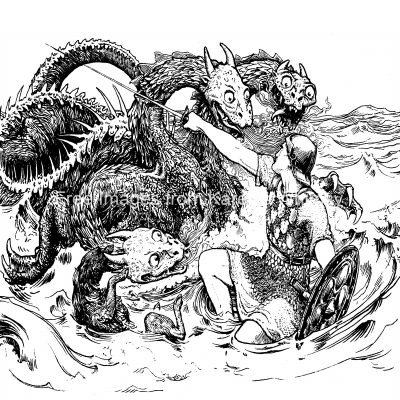 Creatures in Celtic Mythology 4 - Three Headed Beast