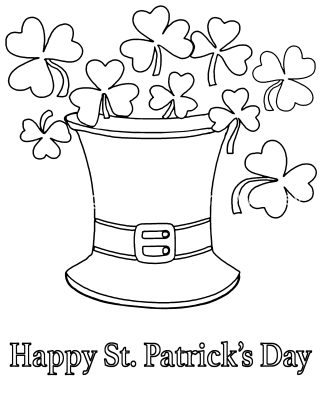 St. Patrick's Day Coloring Page 1