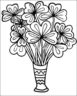 Coloring Pages of Shamrocks 2