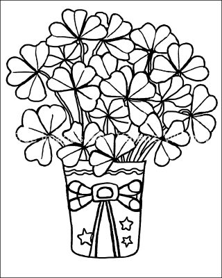 Coloring Pages of Shamrocks 4