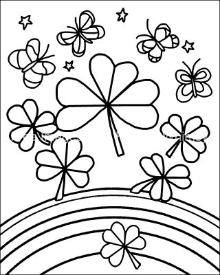 Coloring Pages of Shamrocks 9