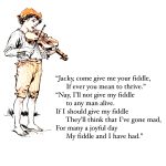Nursery Rhymes Lyrics 10 - Jacky's Fiddle