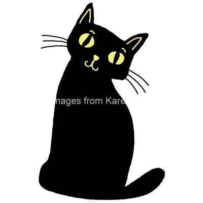 Black Cat Clip Art 7