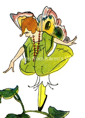 Butterfly Fairies 4 - Fairy in a Green Dress