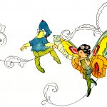 Fairy Art 1 - Fairies Balancing on Ferns
