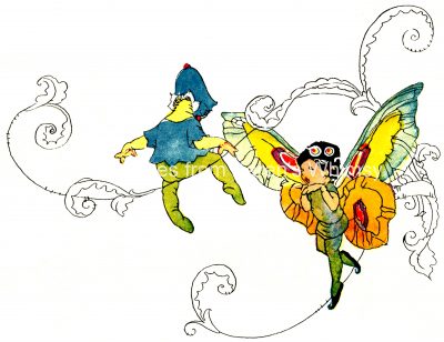 Fairy Art 1 - Fairies Balancing on Ferns