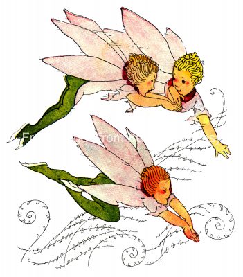 drawings of fairies flying