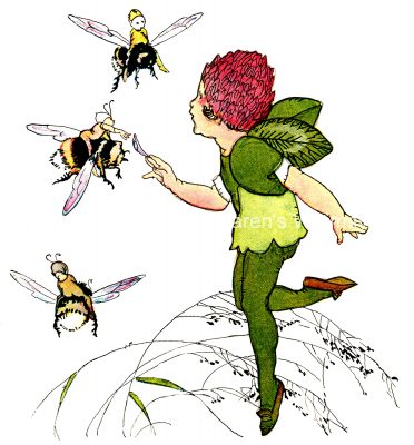Fairy Art 4 - Fairy with Bumble Bees