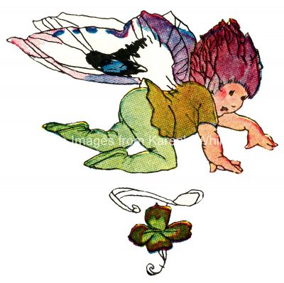 Fairies In Art 3 - Fairy with Lucky Clover