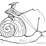 Fairies Illustrations 3 - Fairy Rides a Snail