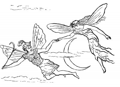 Fairies Illustrations 5 - Fairies in Moonlight