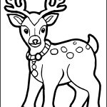 Christmas Coloring Pictures 1 - Reindeer