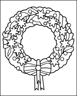 Christmas Coloring Pictures 5 Wreath