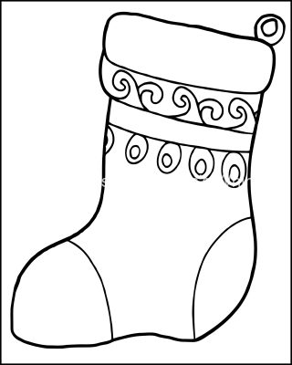 Christmas Coloring Pictures 6 Stocking