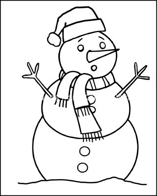 Christmas Coloring Pictures 7 Snowman