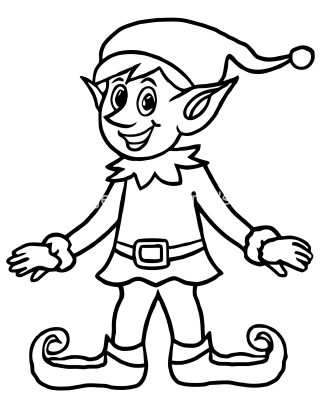 Christmas Coloring Pictures 9 Elf