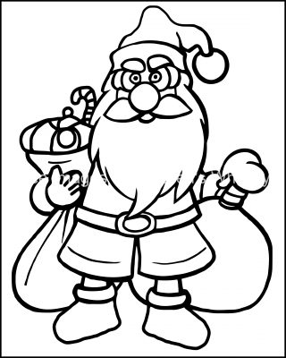 Free Christmas Coloring Pages 3 Santa