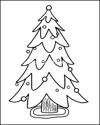 Free Christmas Coloring Pages 5 Tree