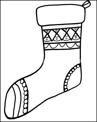 Free Christmas Coloring Pages 6 Stocking
