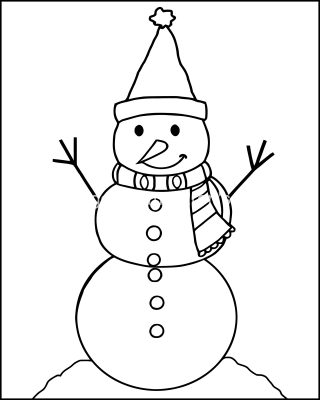Free Christmas Coloring Pages 7 Snowman