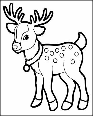 Christmas Coloring Pages To Print 3 Reindeer