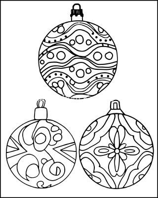 Christmas Coloring Pages To Print 8 Ornaments