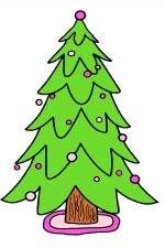 Drawings Of Christmas Trees 7