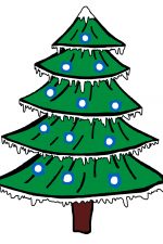 Drawings Of Christmas Trees 9