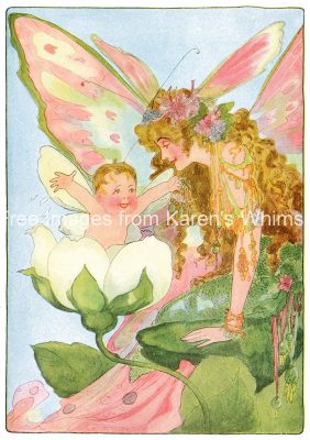 Fairy 4 - Fairy with Baby in a Flower