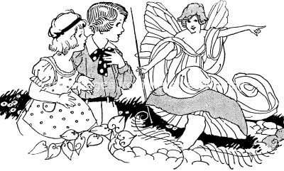 Free Fairy Graphics 1 - Fairy with Boy and Girl