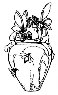 Fairy Clipart 3 - Fairies in a Honey Jar
