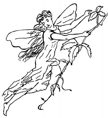 Fairy Clipart 6 - Fairy Swinging on a Vine