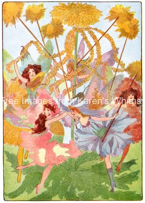Beautiful Fairies 5 - Fairies Around a Maypole