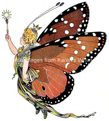 Free Fairy Art 4 - Fairy with Monarch Wings
