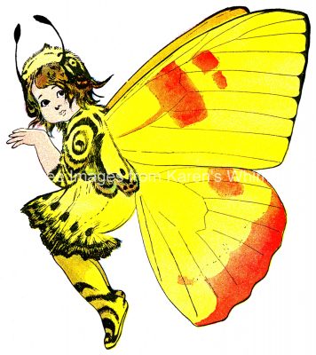 Free Fairy Art 6 - Bright Yellow Fairy