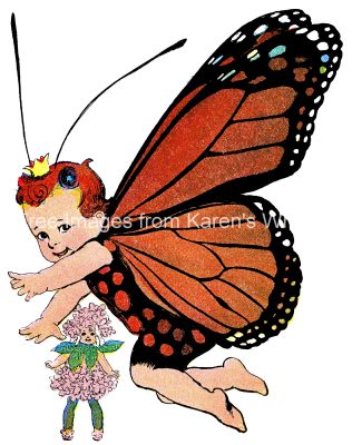 Pixie Fairy 2 - Baby Fairy with Monarch Wings