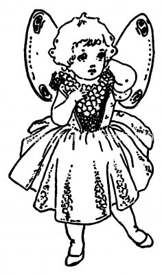 Faeries 1 - Little Fairy Girl in Dress