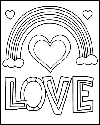 Rainbow Coloring Sheets 3 Rainbows And Clouds