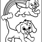 Rainbow Coloring Pages 7 Rainbow With Puppies