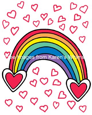 Rainbows 2 - Rainbow with Hearts