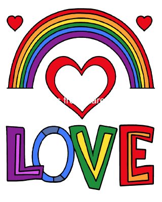 Rainbows 6 - Rainbow with Hearts