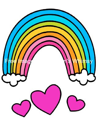 Rainbows 7 - Rainbow with Hearts