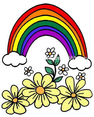 Rainbows 9 - Rainbow with Flowers